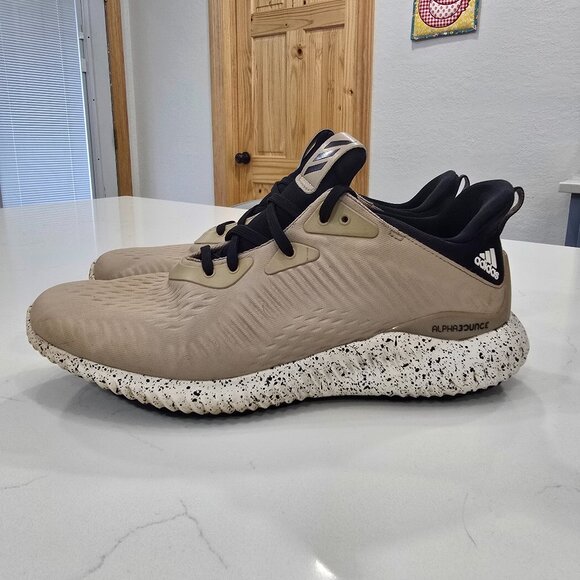 Adidas Alphabounce 1 'Trace Khaki' running shoe.  - Picture 1 of 12